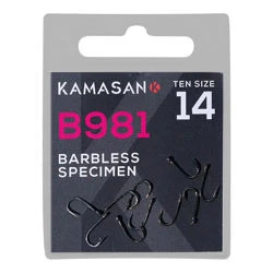 Kamasan B981 Specimen Barbless Eyed Hooks